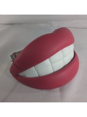 IKEA Flabb Red Lips Pop Art Accent Lamp Wall Hanging Table Mouth Teeth Posable